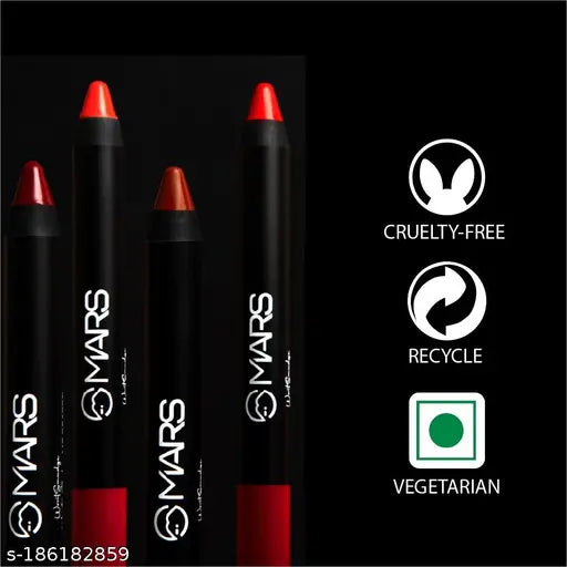 MARS 4 Transfer Proof Smudge Proof Matte Lipstick With Gift Box (I Am Wise-17, I Am Confident-18, Let's Get It-19, No Boundaries-20, 14 g)
