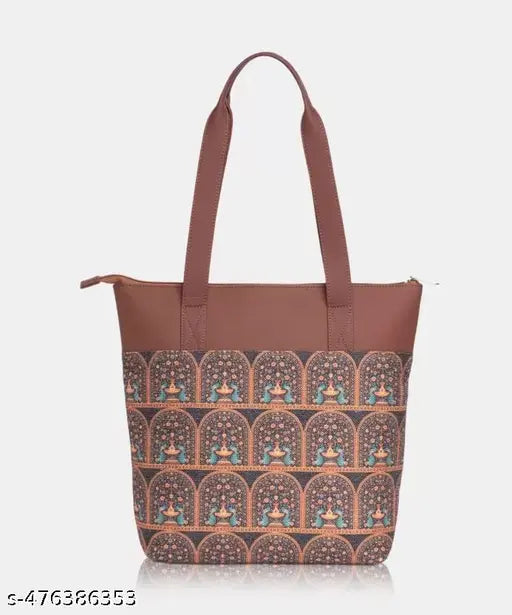 Zouk Royal Indian Peacock Motif day to day Tote bag