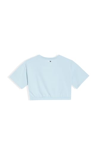 Allen Solly Girl's Regular T-Shirt (AGKCERGFJ62138_Light Blue