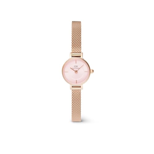 Daniel Wellington Petite Analog Watch for Women with Pink Round