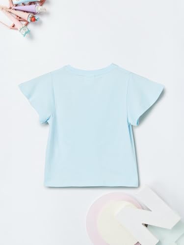 Max Girls Crochet Knit Top (Blue_3-4 Y)