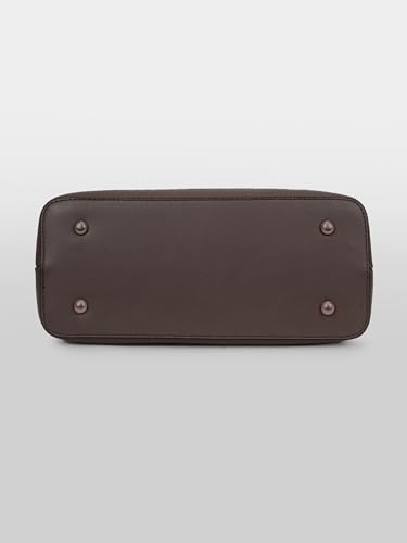 ITTI Steller Handheld Structured 3-Compartment Handbag Purse for Women with Free Matching Wallet | Elegant Daily & Work Use Bag (Coffee)