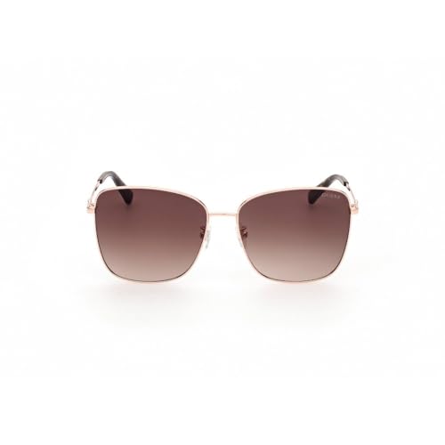 GUESS 100% UV protected | Gradient | Full Rim | large | Women | Square | frame: Gold Metal | Lens: Brown