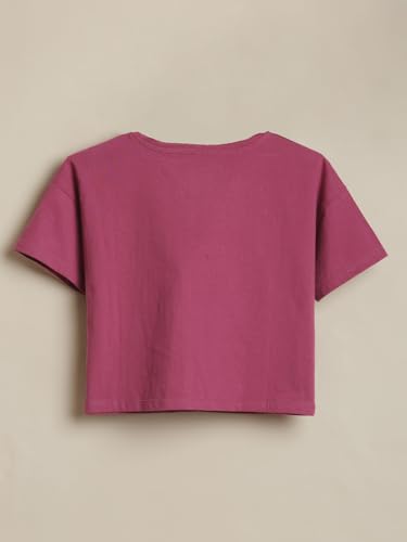 Allen Solly Girls Pink Graphic Print Casual T-Shirt