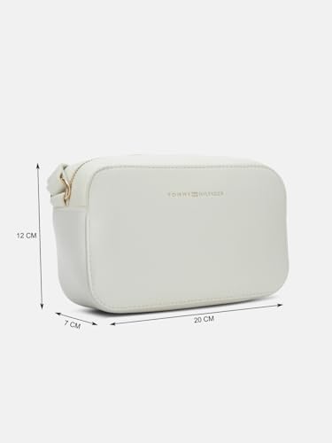 Solid White Polyurethane Sling Bag