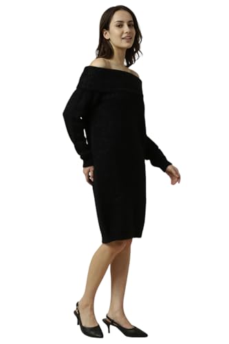 Allen Solly Women Black Solid Party Dress