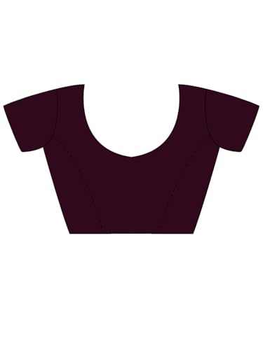 AKHILAM Women's Purple Vichitra Silk Embellished Saree With Unstitched Blouse Piece (RADHA5002_RX)