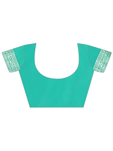 SWORNOF Women's Kanjivaram Soft Silk Banarasi Sarees With Unstiched Blouse Piece (SKY)