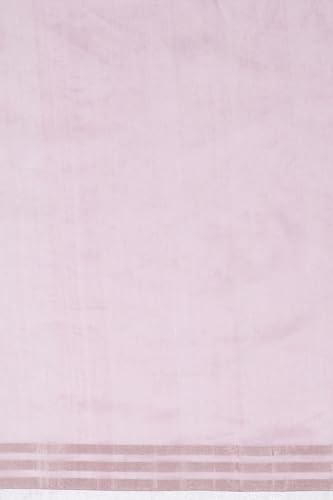 Taneira Women Pink Woven Pure Silk Cotton Chanderi Saree with Unstitched Blouse Piece (SHH08G00130-Light Pink)