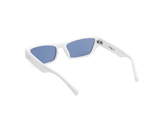 Guess Solid Rectangular Unisex Sunglasses - (GU8232 21V 56 S |56| Blue Color Lens)