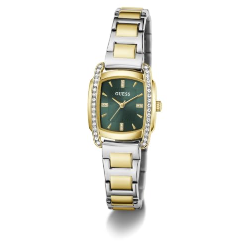 Guess Square 25mm Green Dial Analog Women Watch - GW1096L7