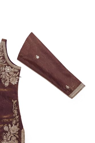 Soch Womens Purple Fendi Embroidered Suit Set With Thread Work