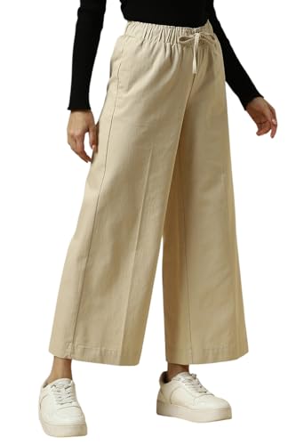 Allen Solly Women's Regular Casual Pants (AHTFAPZH523335_Beige