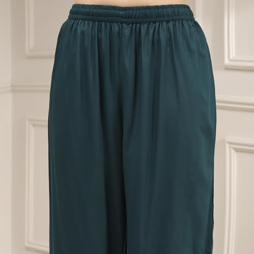 Biba Women Green Polyester Straight Yarndyed Suit Set_40
