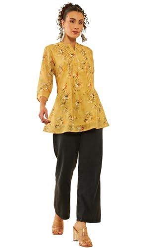 Soch Women's Regular Tunic (FWS4TU30072A_Mustard