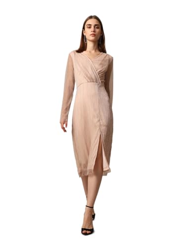 ONLY Women Fit and Flare Pink Dress