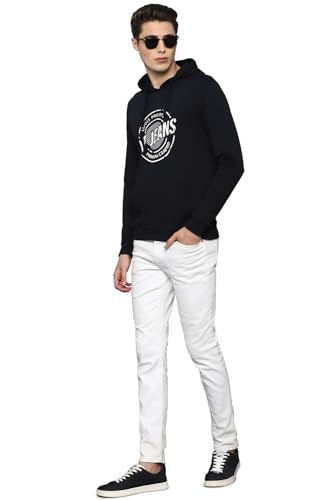 Louis Philippe Men Casual Navy Graphic Print Sweatshirt