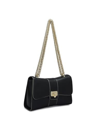 Da Milano Genuine Leather Black Shoulder Bag (Small) (01540OL)