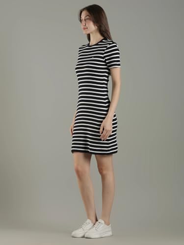 Cotton Crew Neck Bodycon Dress
