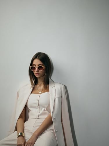 VERO MODA Women's Tailored Fit Pink Blazer