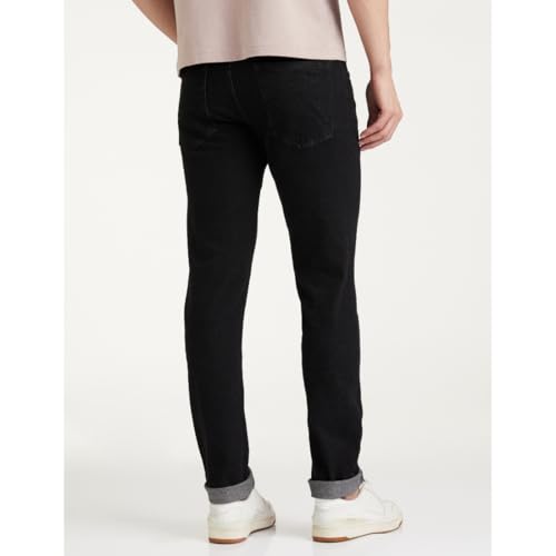 U.S. POLO ASSN. Men's Brandon Slim Tapered Fit Mid Rise Jeans (UDJENO1811_Black_34)