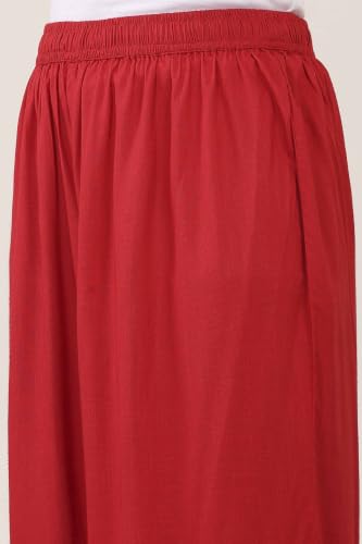 Rangriti Rayon Solid A-Line Casual Kurta With Palazzo