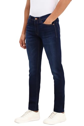 Allen Solly Men's Skinny Jeans (ALDNASKFM53980_Navy