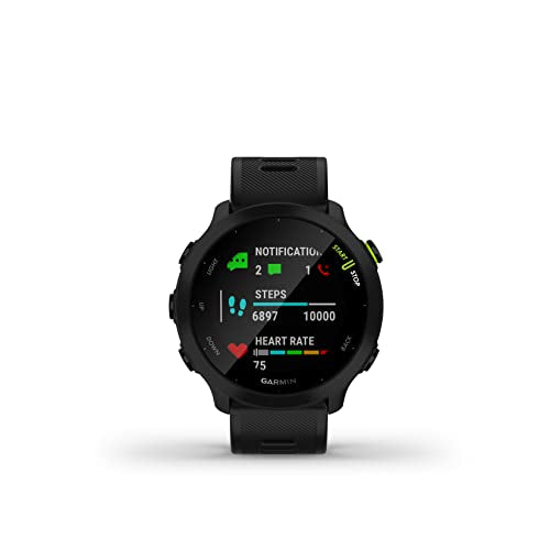 GARMIN Forerunner 55, GPS Running Watch with Daily Suggested Workouts, Up to 2 Weeks of Battery Life (Black)