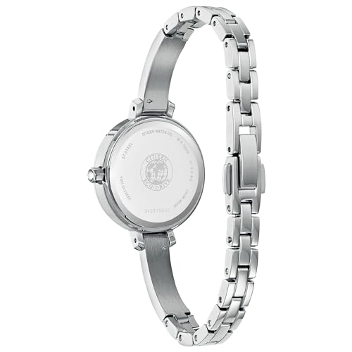 Citizen Ladies' Silhouette Crystal Eco-Drive Bangle Watch, 3-Hand, Mother-of-Pearl Dial, Stainless Steel, Classic