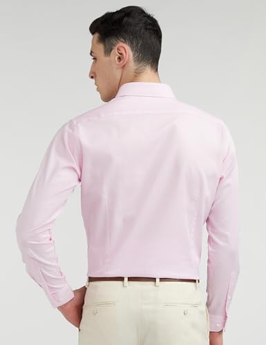 Van Heusen Men's Cotton Slim Fit Shirt (Vhsffslbx09112_Pink 40)