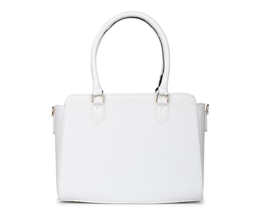 LOUIS STITCH White Stylish Handbag for Women | Multi Pocket Ladies Satchel Sling Handbag for Travel, Office, College