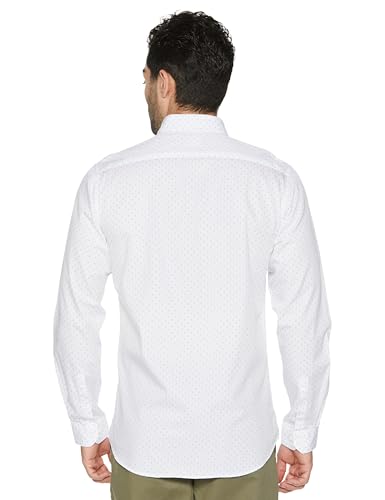 Allen Solly Men Cotton Slim Fit Shirt (ASSFQSPP564644_White, 40