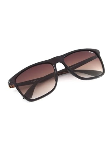 IRUS sunglasses| 100% UV protected | Gradient | Full Rim | Square | Men | Large | Shiny Brown Polycarbonate Frame | Brown Gradient Polycarbonate Lens