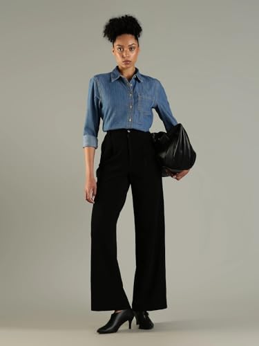 Solid Regular Fit Cotton Shirt Blue