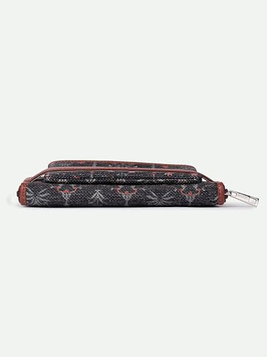 ZOUK Women Taj Guldasta Floral Printed Handcrafted Classic Zipper Wallet Clutch Purse