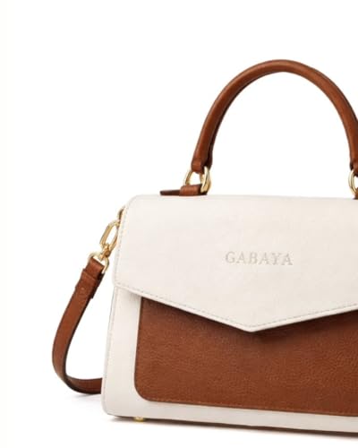 GABAYA Celest Mini Vegan Leather Handbag for Women | Structured Top Handle & Crossbody Bag | Elegant Designer Purse for Party, Office & Daily Use