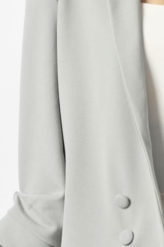 Women Grey Solid Blazer