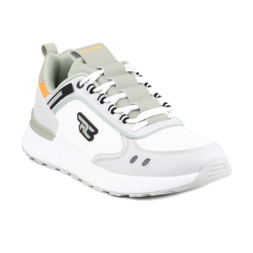 Red Chief Men’s Athletic Running Sneakers | Breathable Mesh Upper | Durable Synthetic PU | Low-Cut Lightweight Design | Grey (R1744)