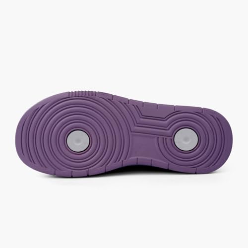SOLETHREADS Interlace Sneakers for Women | Stylish & Fashionable| Comfortable|Walking Shoes| Lightweight Flexible| Skid-Resistant| Everyday |Casual Shoes for Women|Purple/White|UK 4