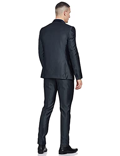 PARX Rayon Men's Full Sleeve Urban FIT Dark Blue Casual Suit Business Pants Set (XMDN00315-B6 104
