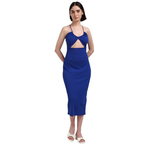 Calvin Klein Department2158 Polyester Bodycon Mid-Calf Length Dress (J20J223514C86_Sapphire Blue_S) Calvin Klein Department2158 Polyester Bodycon Mid-Calf Length Dress (J20J223514C86_Sapphire Blue_S)
