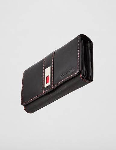 Calfnero Black Women's Wallet (6022-Black-Red)