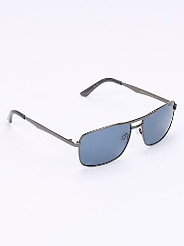 Skechers Men Aviator Grey Polarized Sunglasses, Large
