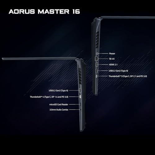 GIGABYTE AORUS Master 16 BZHC6INE64SH, Intel® Core™ Ultra 9 275HX, RTX™ 5090, 16" OLED QHD 240Hz, DDR5 5600 16GB*2, Gen4 1TB, Gaming Laptop (Black/ 2.5 kg), Win 11Home