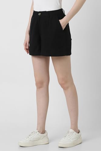 Van Heusen Women's Bermuda Shorts (VWSRURGPX70388_Black
