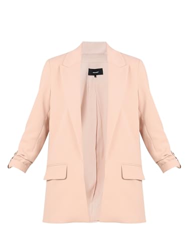 VERO MODA Womens Solid Single Breasted Blazer Cameo Rose