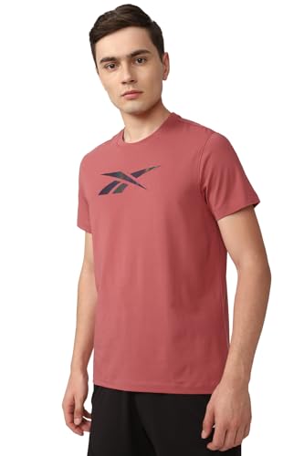 Reebok Men's Slim Fit T-Shirt (FW23NEW0094_Maroon