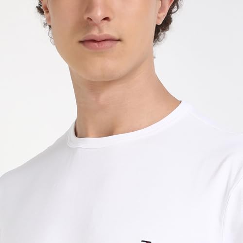 Tommy Hilfiger Solid Regular-Fit Cotton T-Shirt White