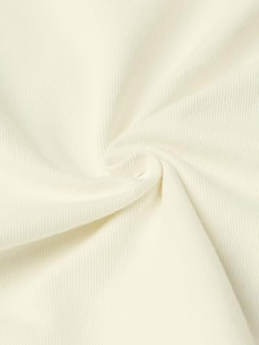 The Souled Store Pleated Denim: Polar Ice Men and Boys Zip Fly Cream Solid Cotton Twill Straight Fit Breathable Front Pleated Lightweight Everyday Denim Jeans