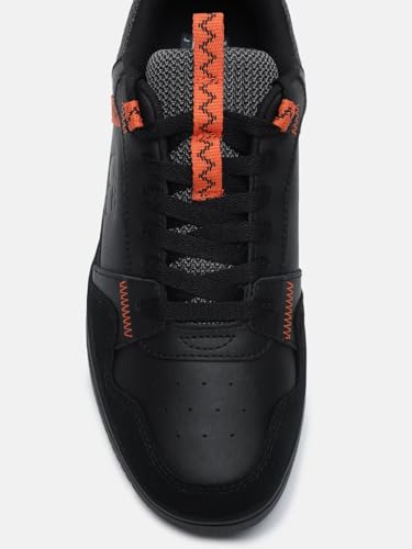 Colorblock Black Leather Sneakers